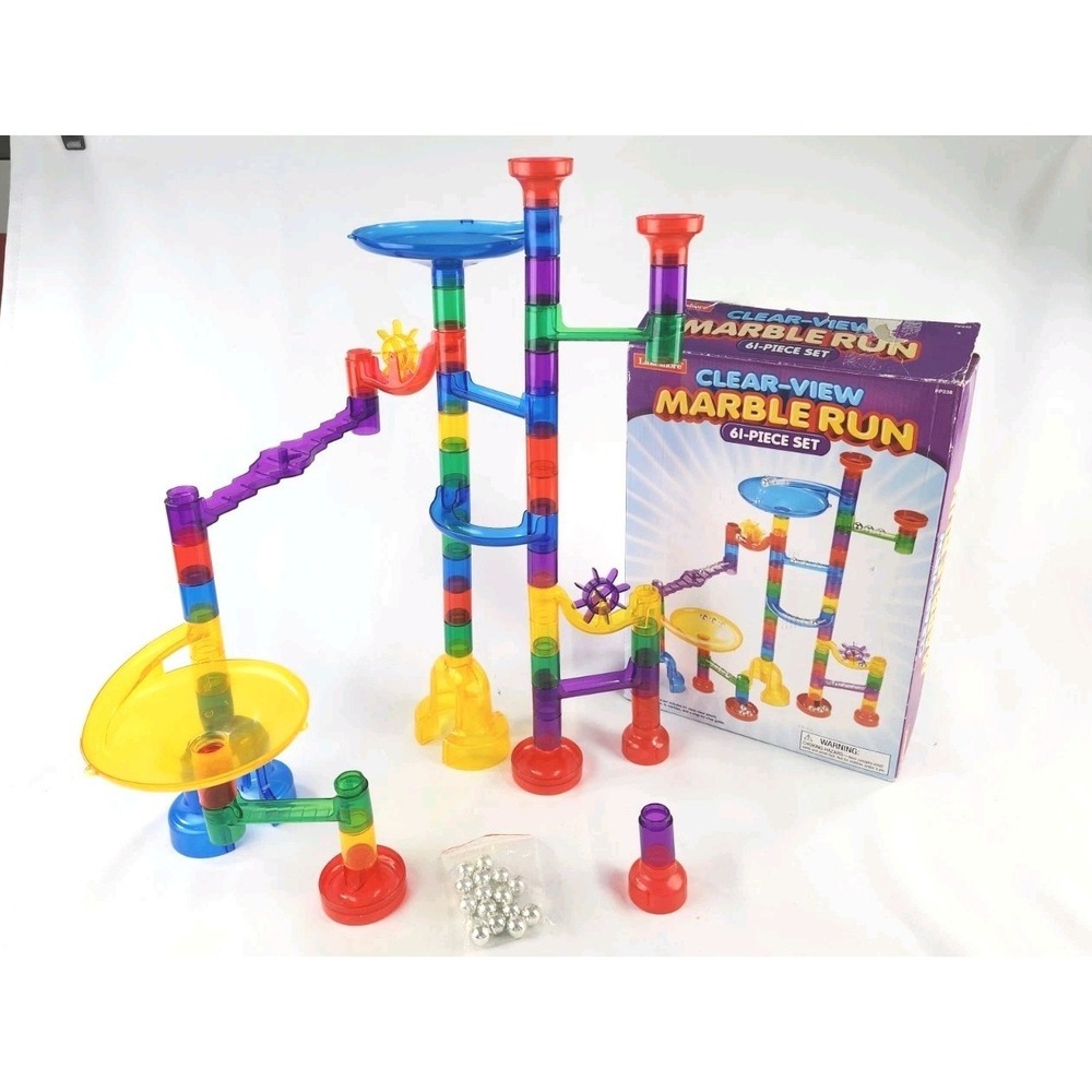 Lakeshore Clear-View Marble Run Maze Set Building Blocks Educational‎ Toy School